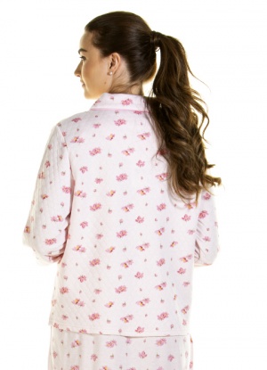 La Marquise Pink Blush Mock Quilt Bed Jacket
